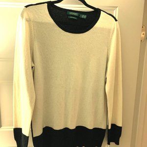 Ralph Lauren Black/Cream sweater size M
